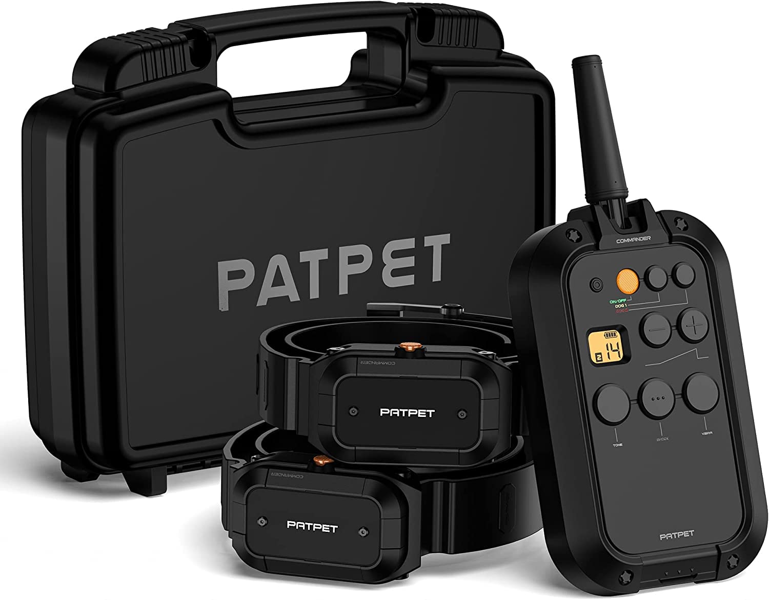 Patpet two-dogs training collar remote for simultaneous training sessions