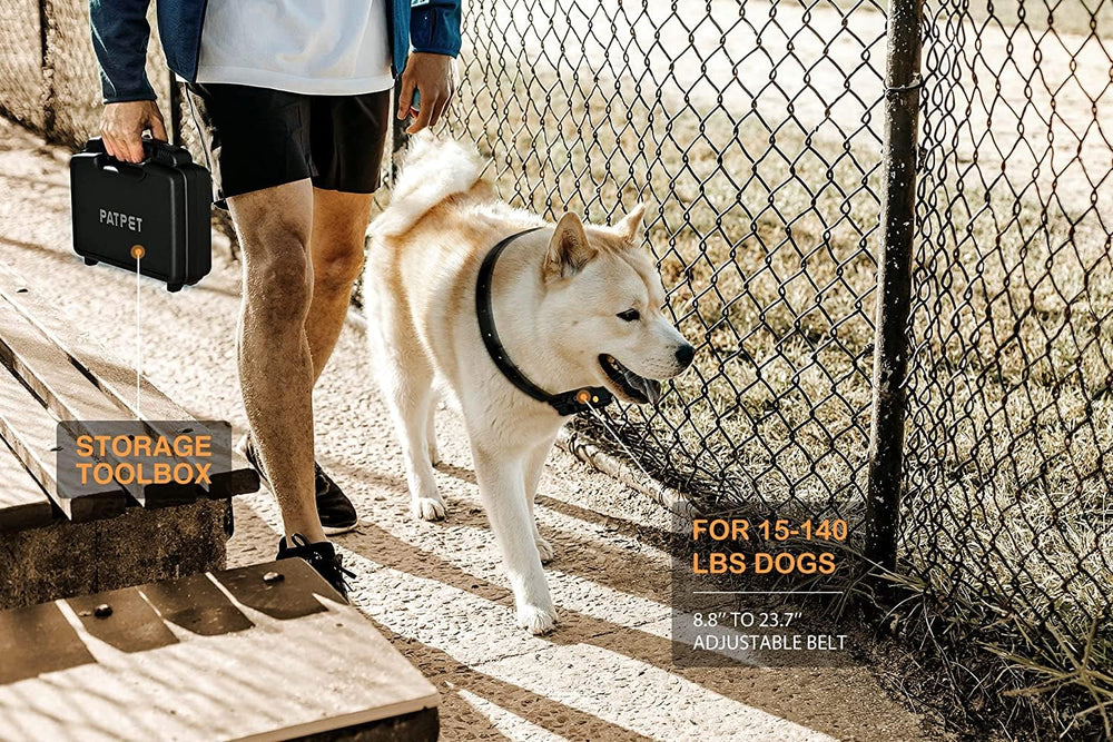 PATPET waterproof e-collar demonstrating IPX7 protection for rain and water training