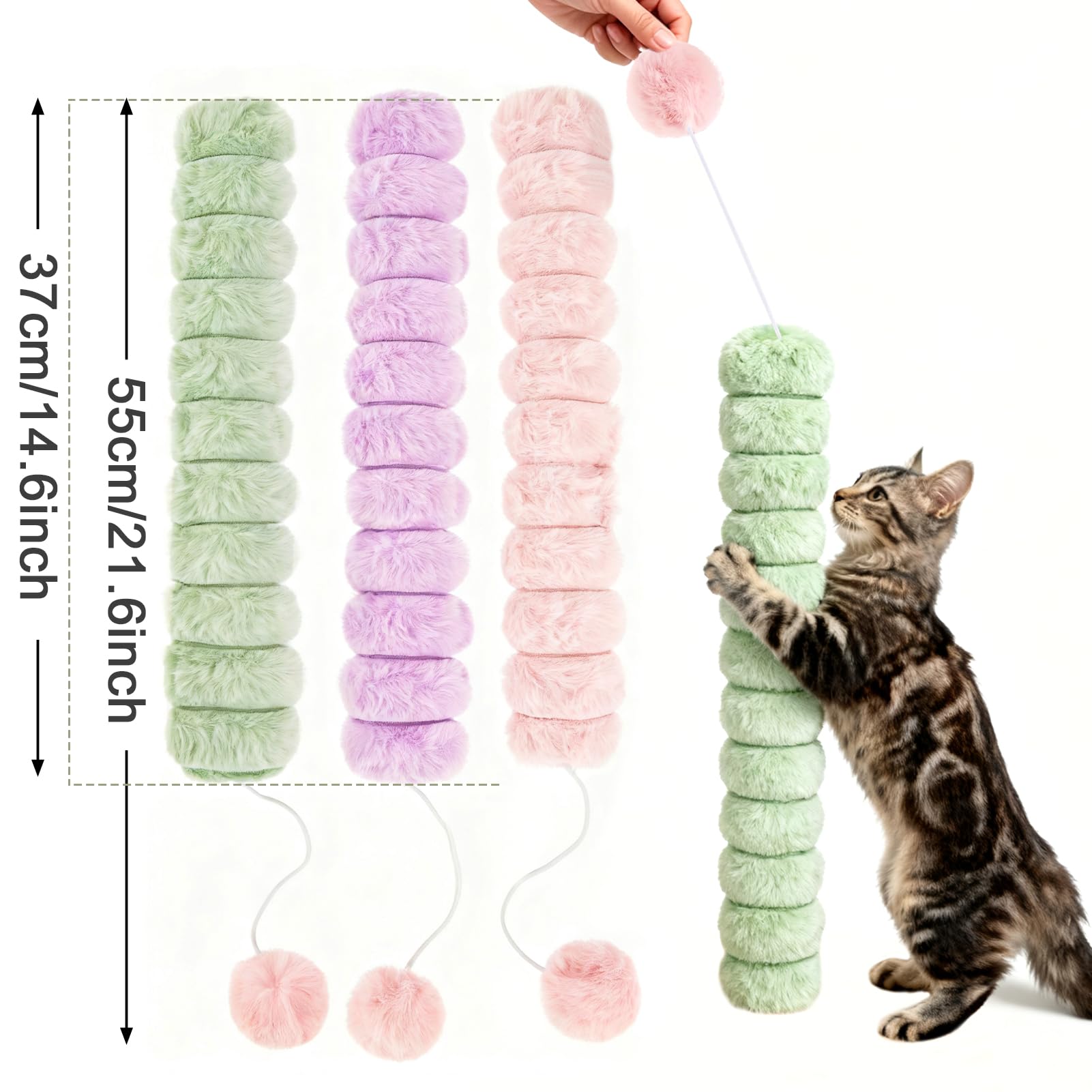 PATTEPOINT cat toy pillows yarn ball detail attracts attention for focused play sessions.