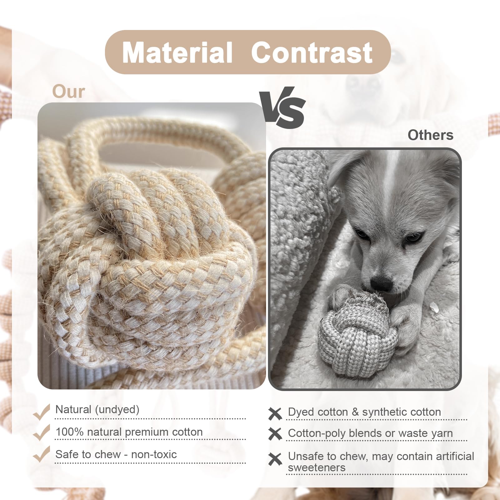 PATTEPOINT bite-resistant weave emphasizes durability during tough chewer sessions