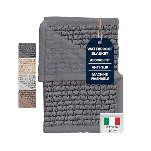 PAULATO BY GA.I.CO. waterproof couch cover on sofa with spill protection.