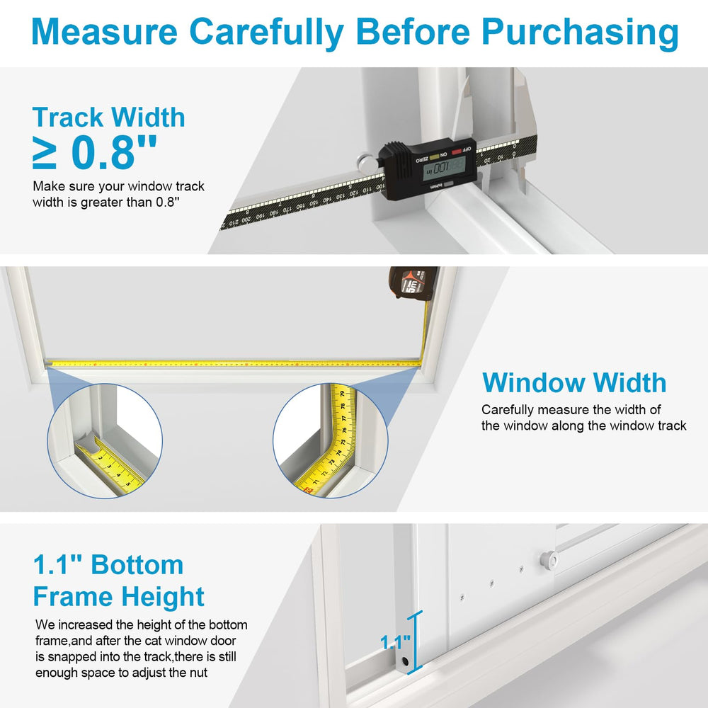 Paulmele cat door measure-width-33-38 guides accurate sizing for sliding windows.