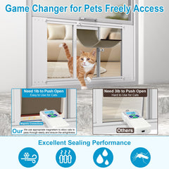 Paulmele cat door window installation no-tools demonstrates quick tenant-friendly setup.