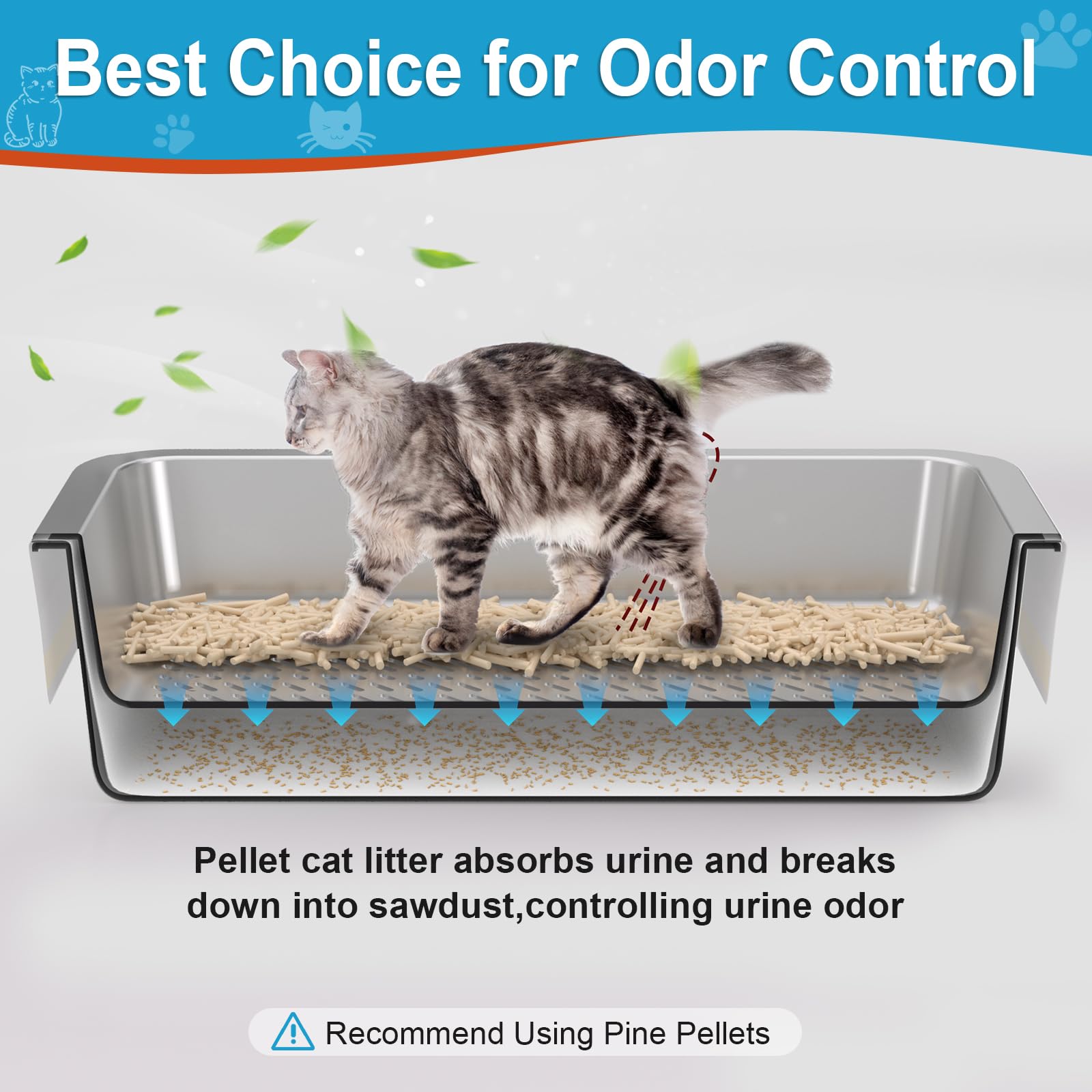 Paulmele sifting pan with holes designed for pine pellets for easy separation
