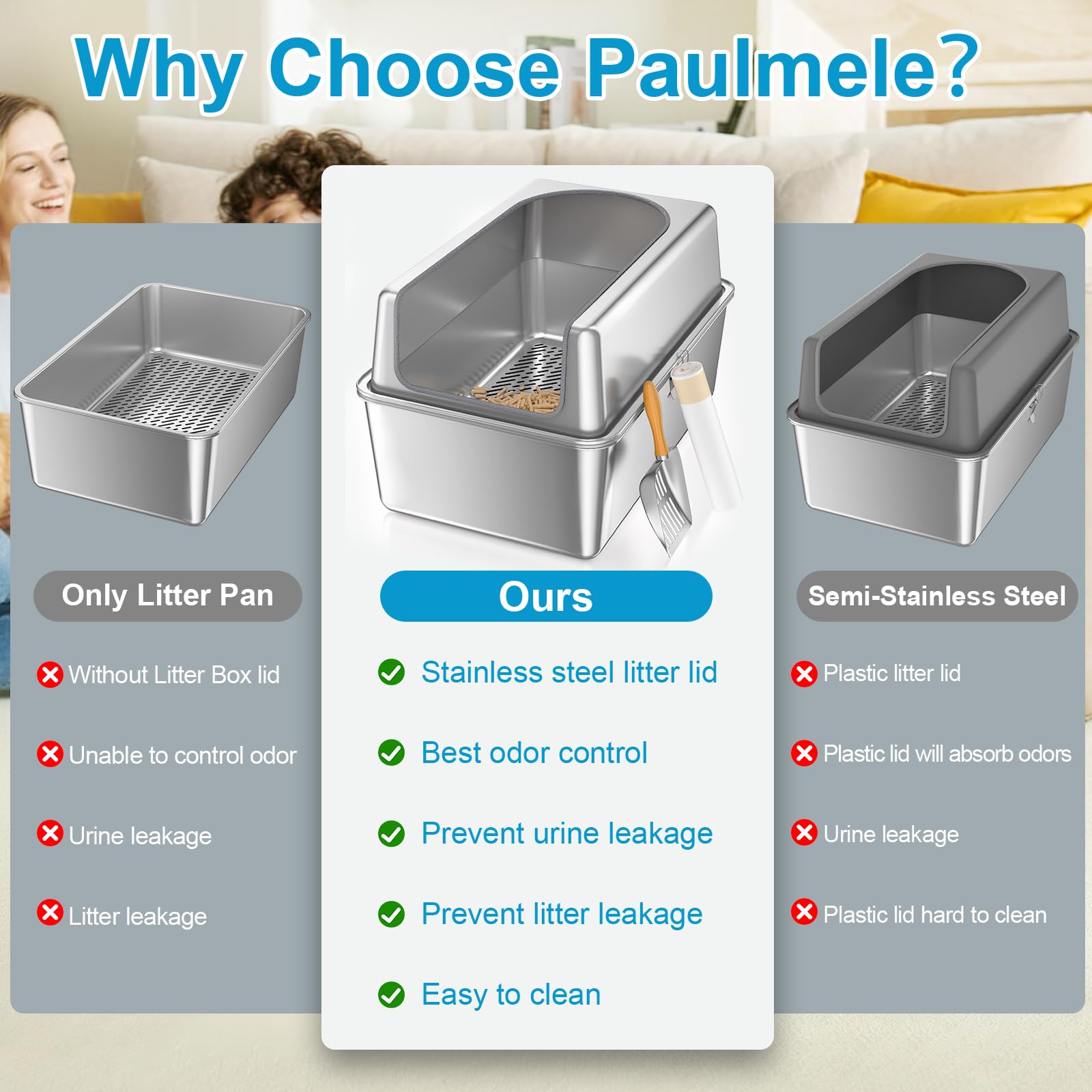 Paulmele sifting pan inside view highlights efficient separation of sawdust from waste