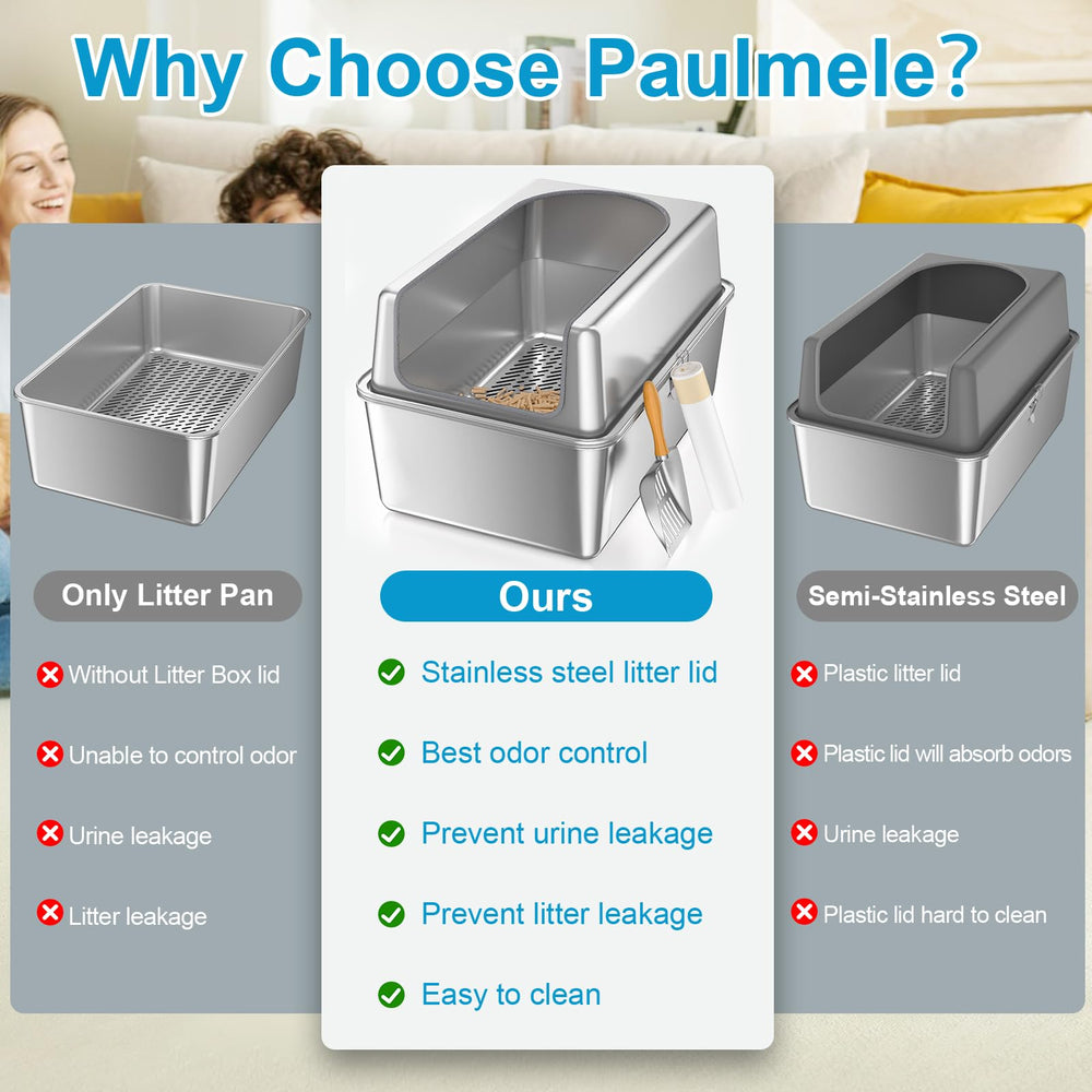 Paulmele sifting pan inside view highlights efficient separation of sawdust from waste