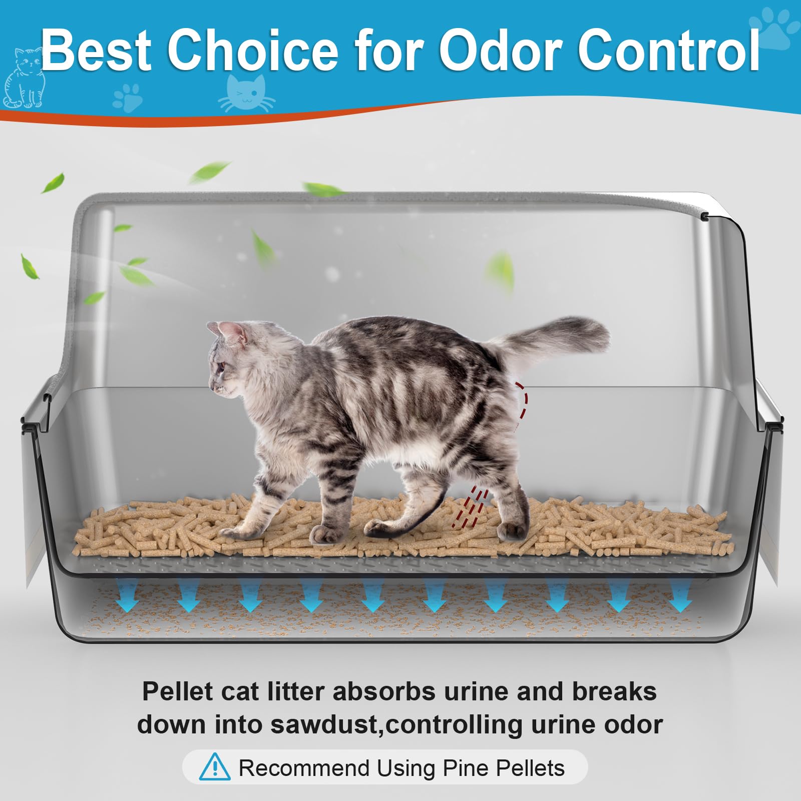 Paulmele XL pine pellets odor-control close-up highlighting odor management potential.