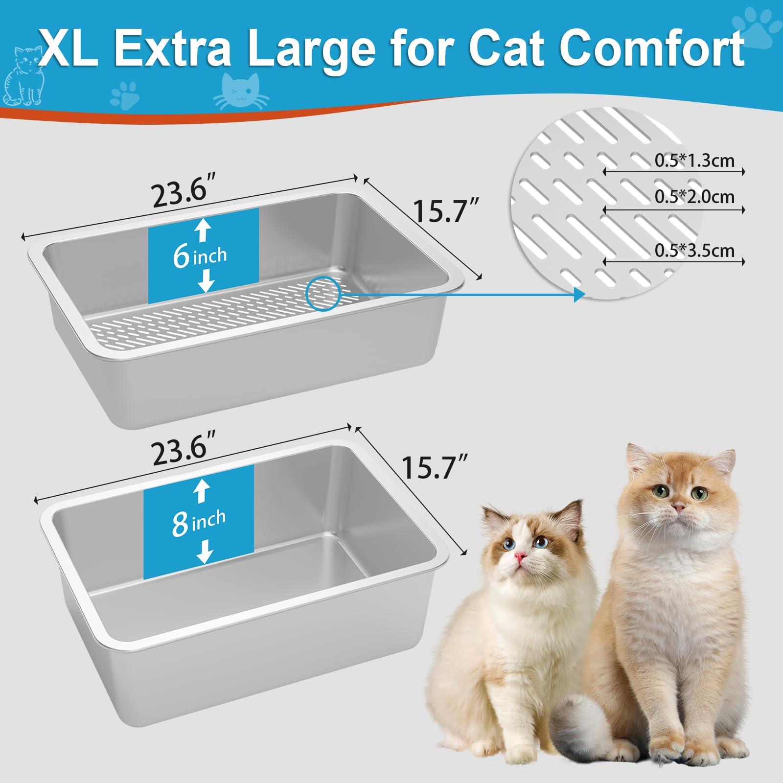 Paulmele XXL easy-clean-liners-scoop setup emphasizes included liners and scoop for maintenance.