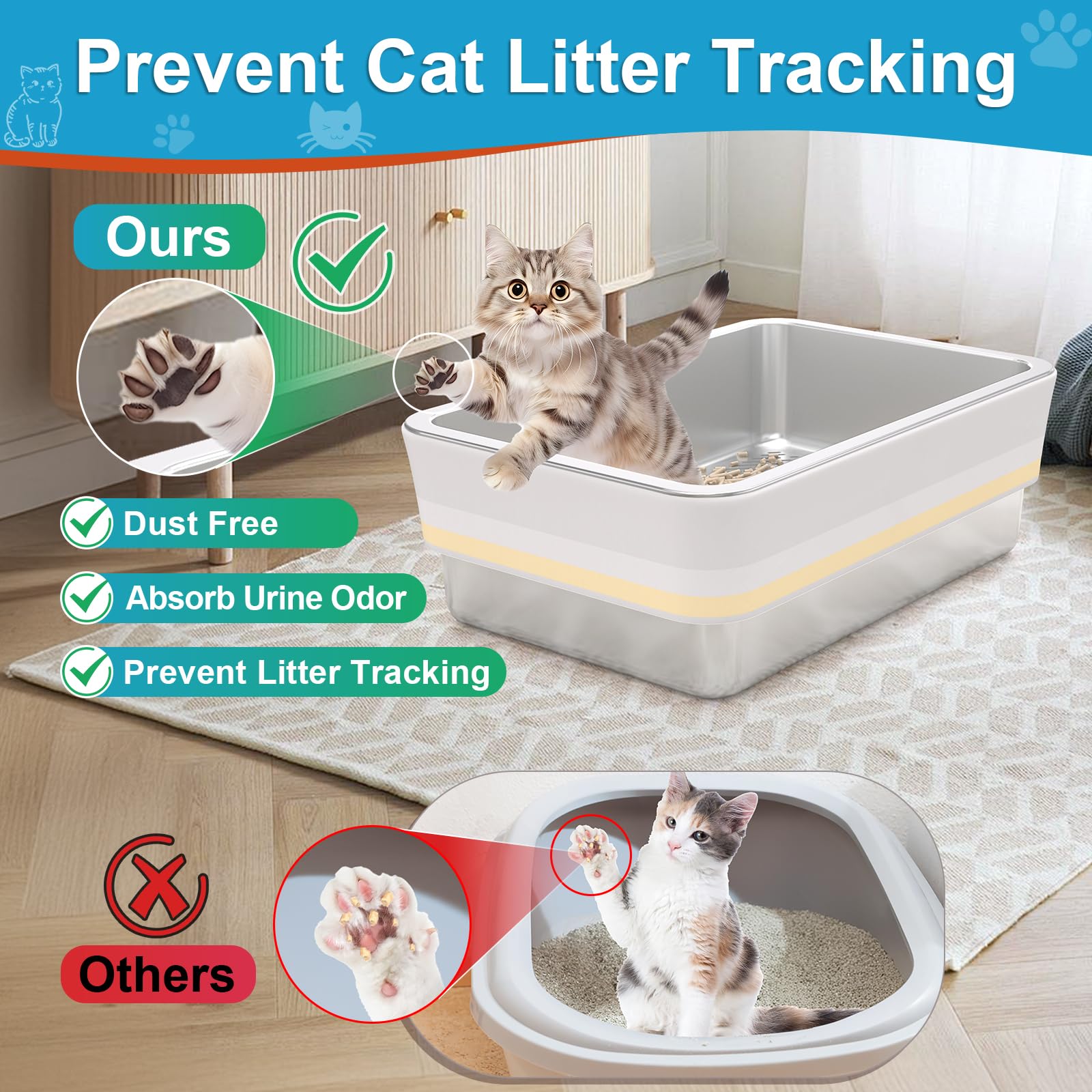 Paulmele XXL pine-pellets-odor-control image illustrates strong odor management with pellet absorption.