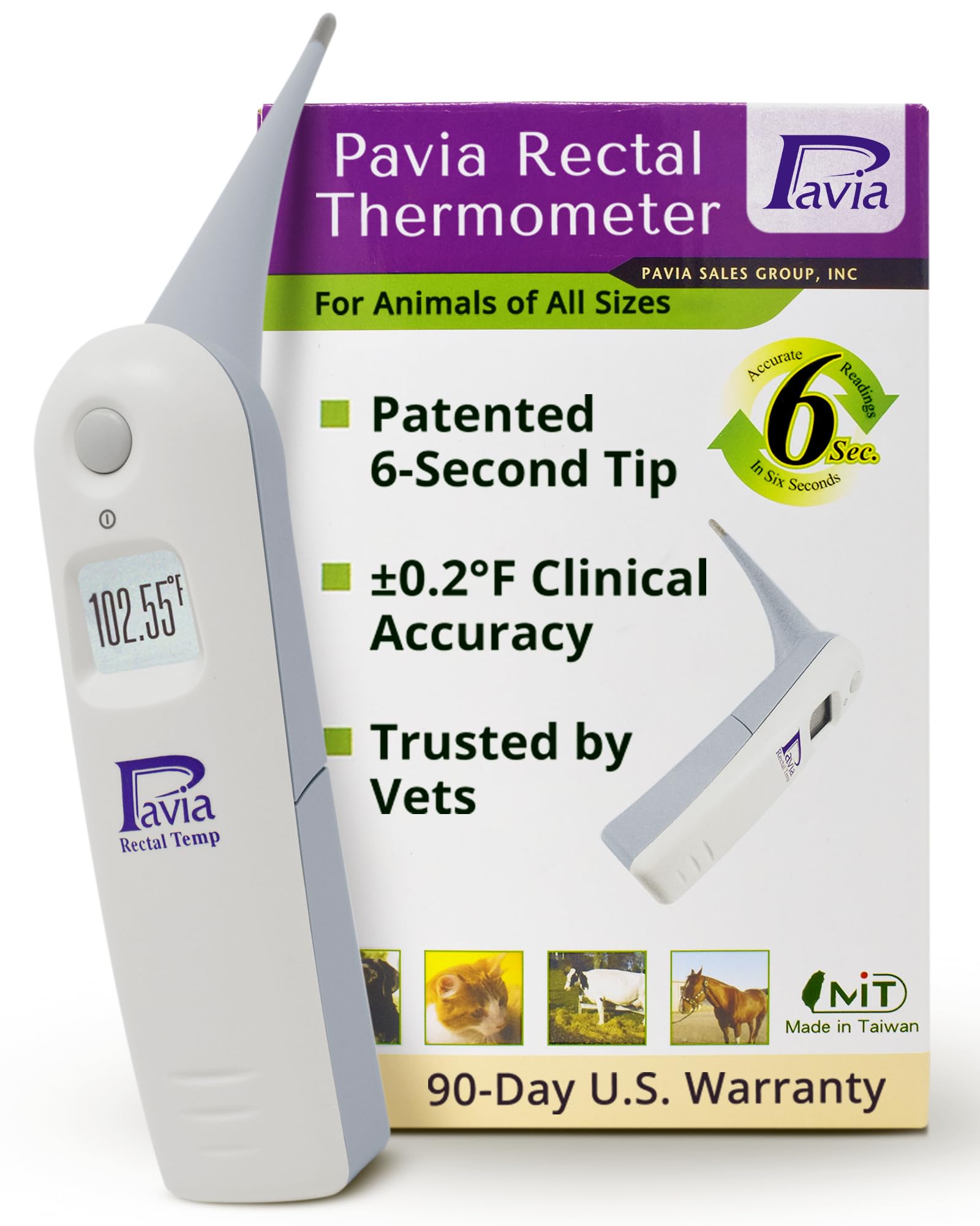 Pavia Rectal Temp Thermometer probe enables rapid, precise measurements for quick triage.