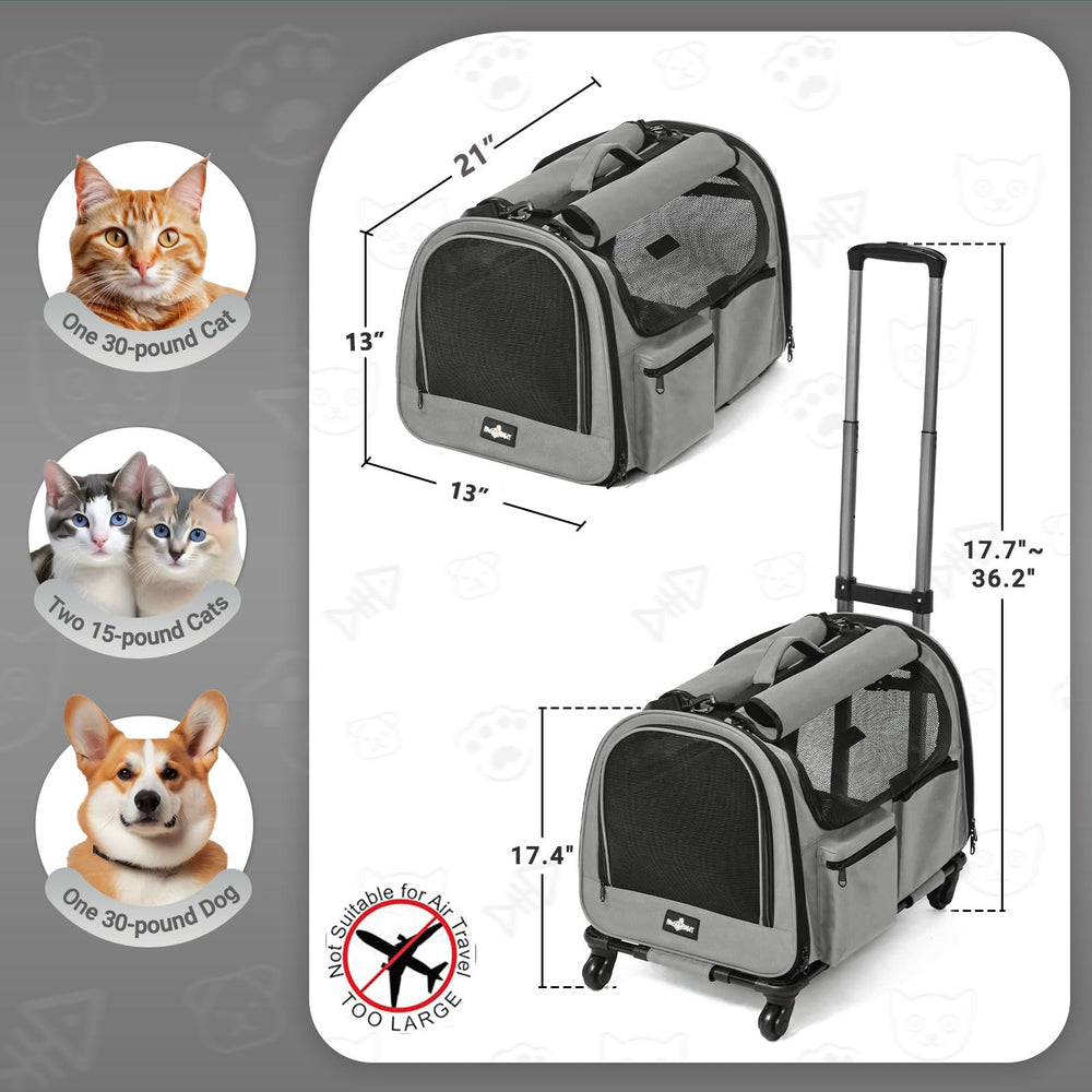 PAW BALLET cat dog carrier side ventilation showing breathable mesh