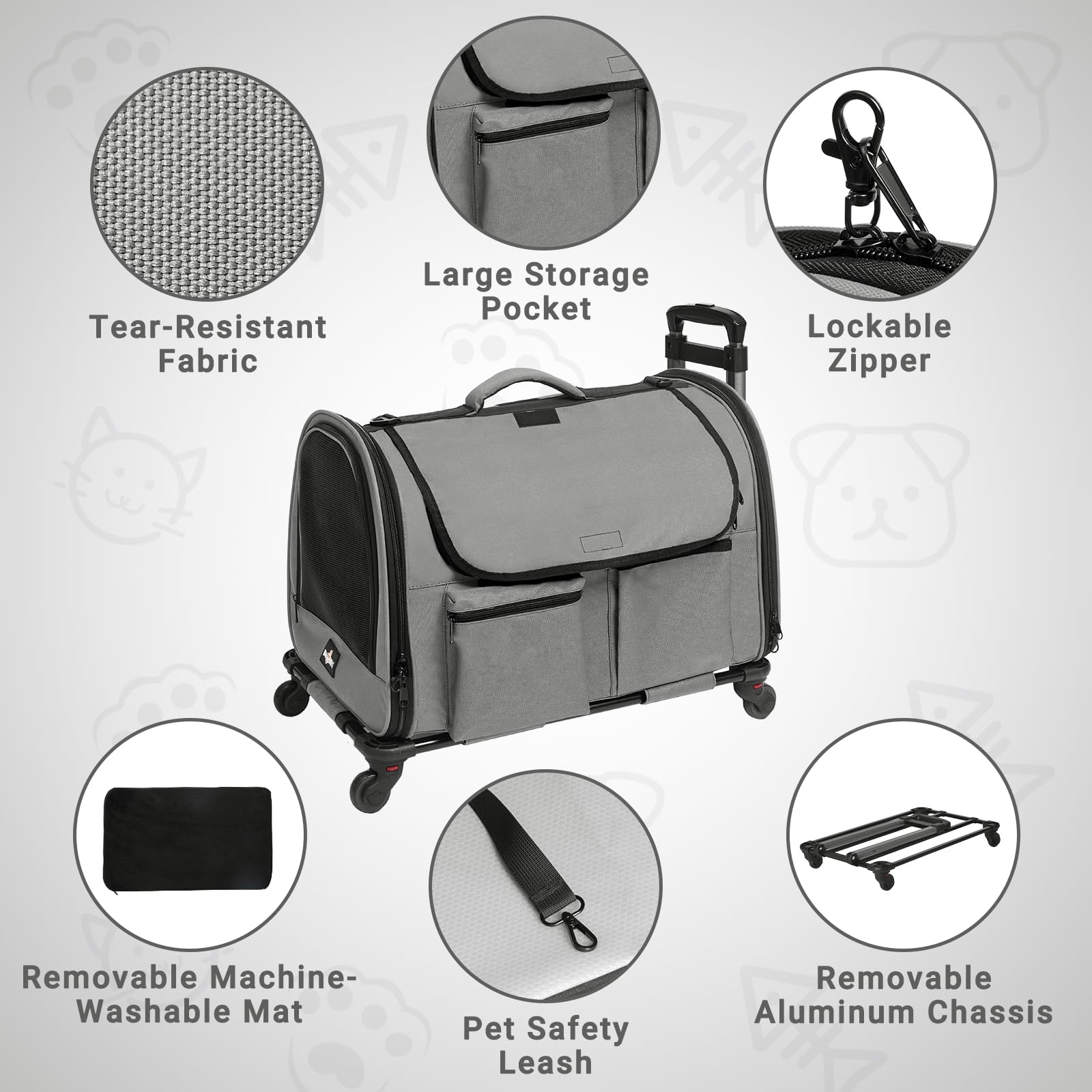 PAW BALLET detachable aluminum chassis highlight lightweight stability
