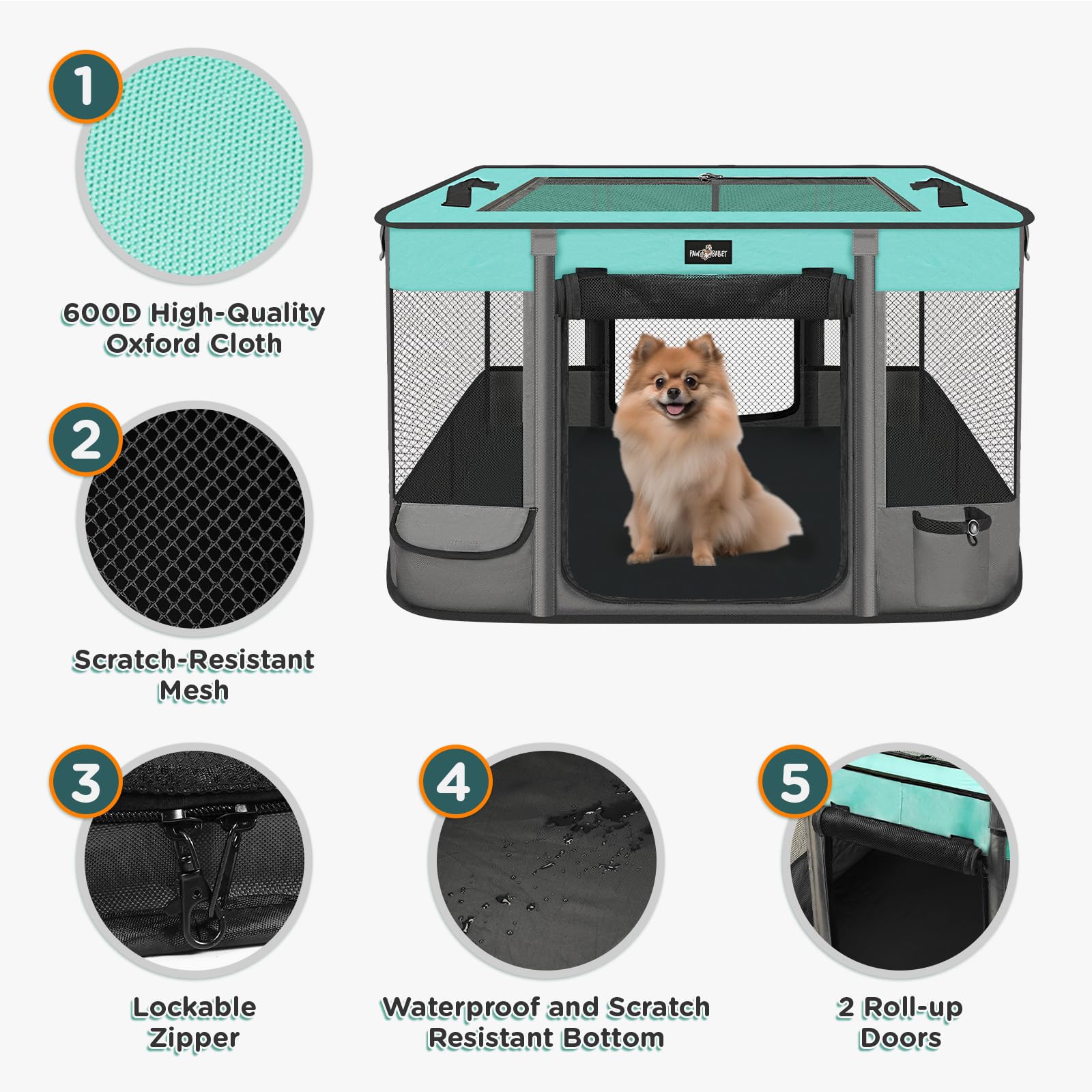 PAW BALLET retractable shade image shows flexible sun protection for outdoor use.