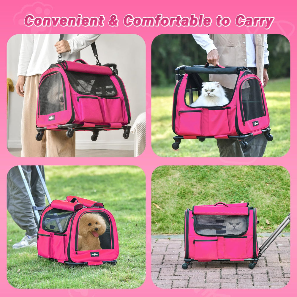 PAW BALLET storage pockets highlights built-in space for bottles and treats.