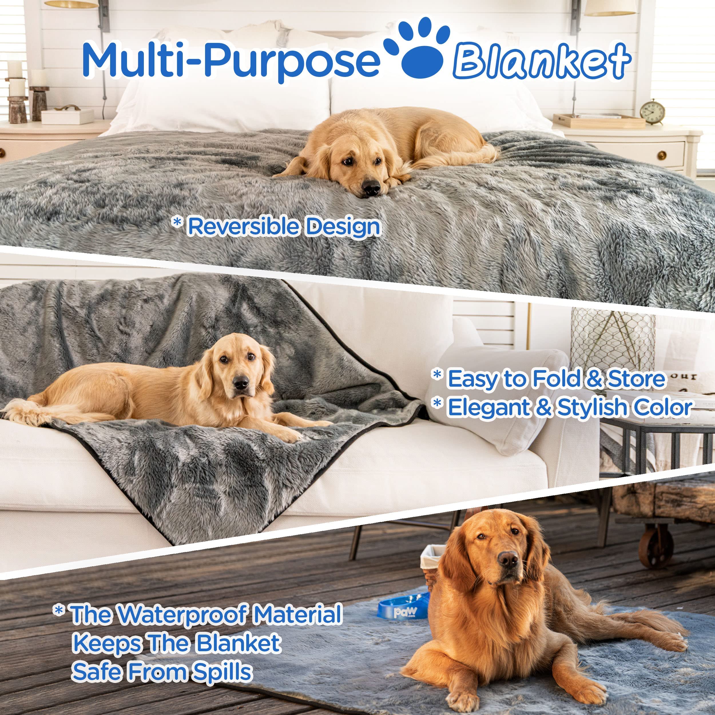 PAW BRANDS PupProtector on car seat provides soft, travel-friendly surface.