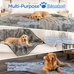 PAW BRANDS PupProtector on car seat provides soft, travel-friendly surface.