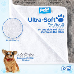 PAW BRANDS PupProtector draped over bed adds snuggly comfort for naps.