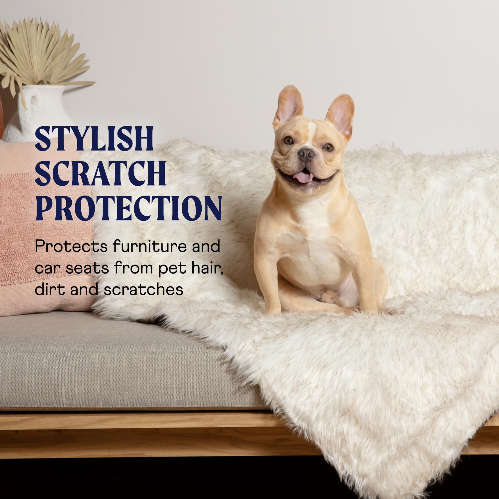 PAW BRANDS PupProtector machine-washable blanket simplifies cleaning after playful messes.