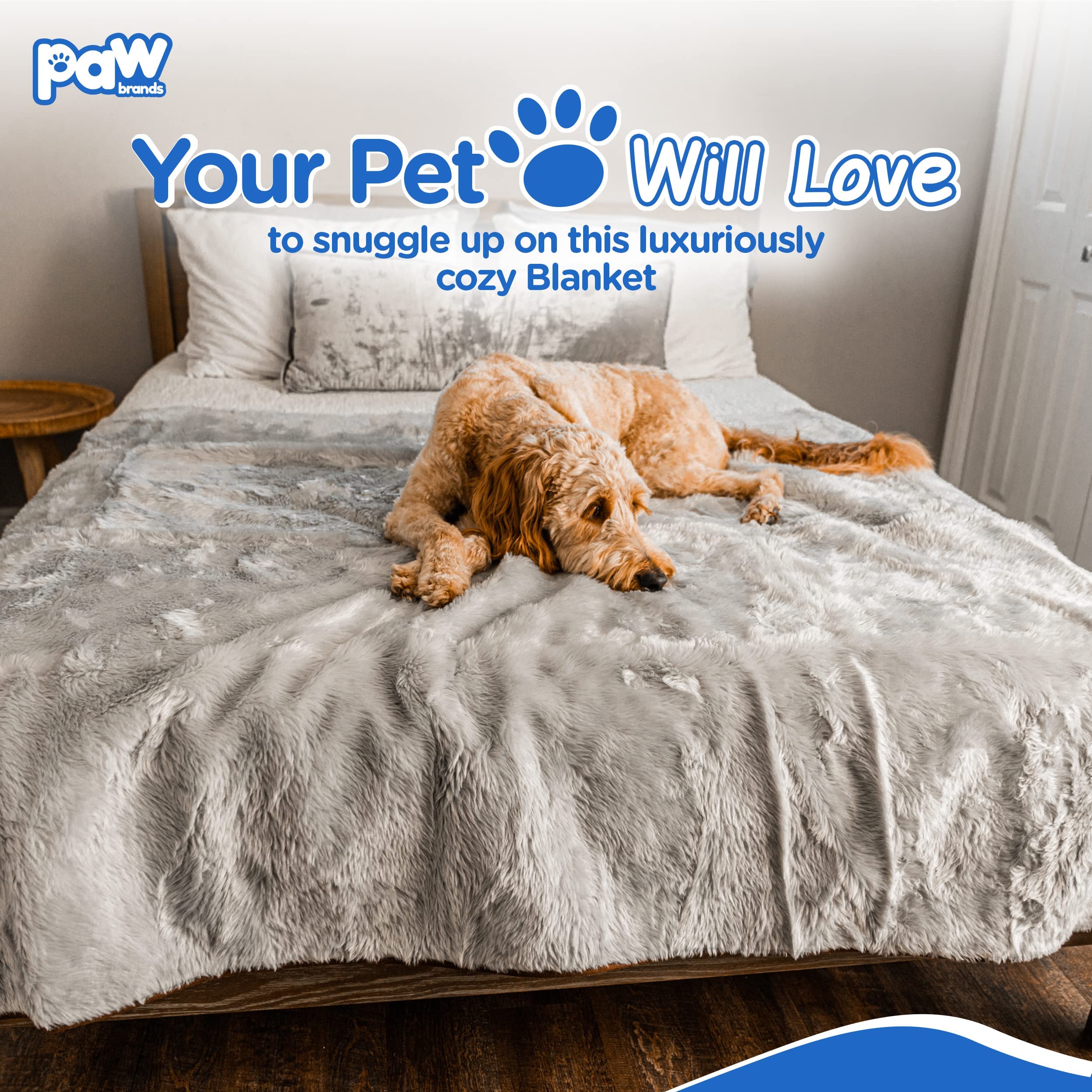 PAW BRANDS PupProtector family using blanket on car seat for travel comfort and protection.