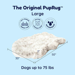 PAW BRANDS PupRug waterproof layer closeup for easy spill protection.
