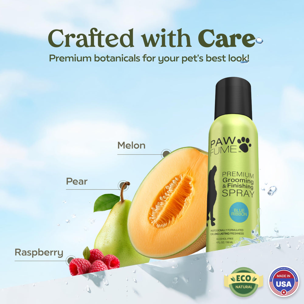 PAWFUME Blue Ribbon aplicación-en-pelo: desenreda mientras hidrata el pelaje.