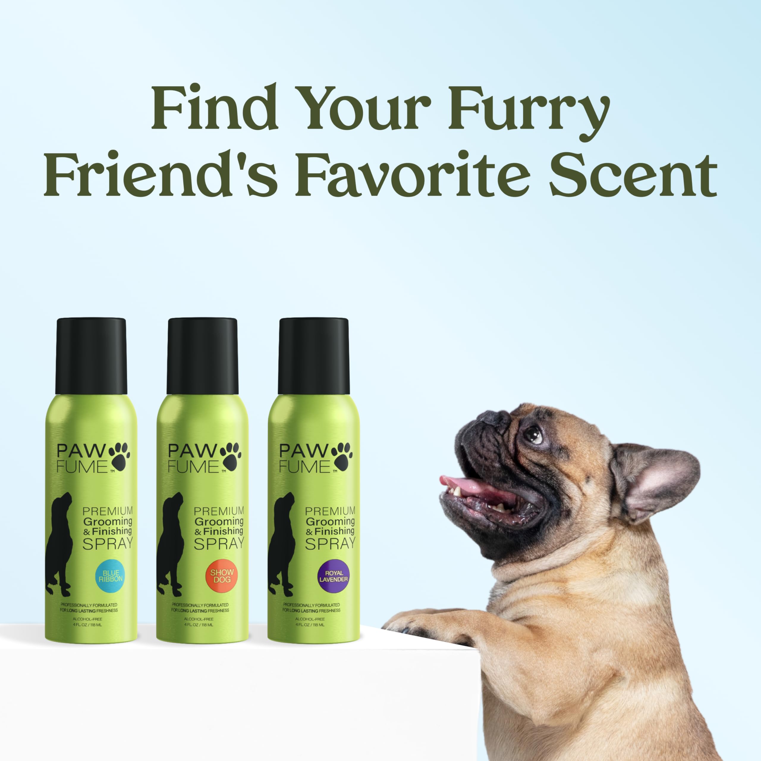 PAWFUME Blue Ribbon botánicos: contiene extractos botánicos para cuidado suave.