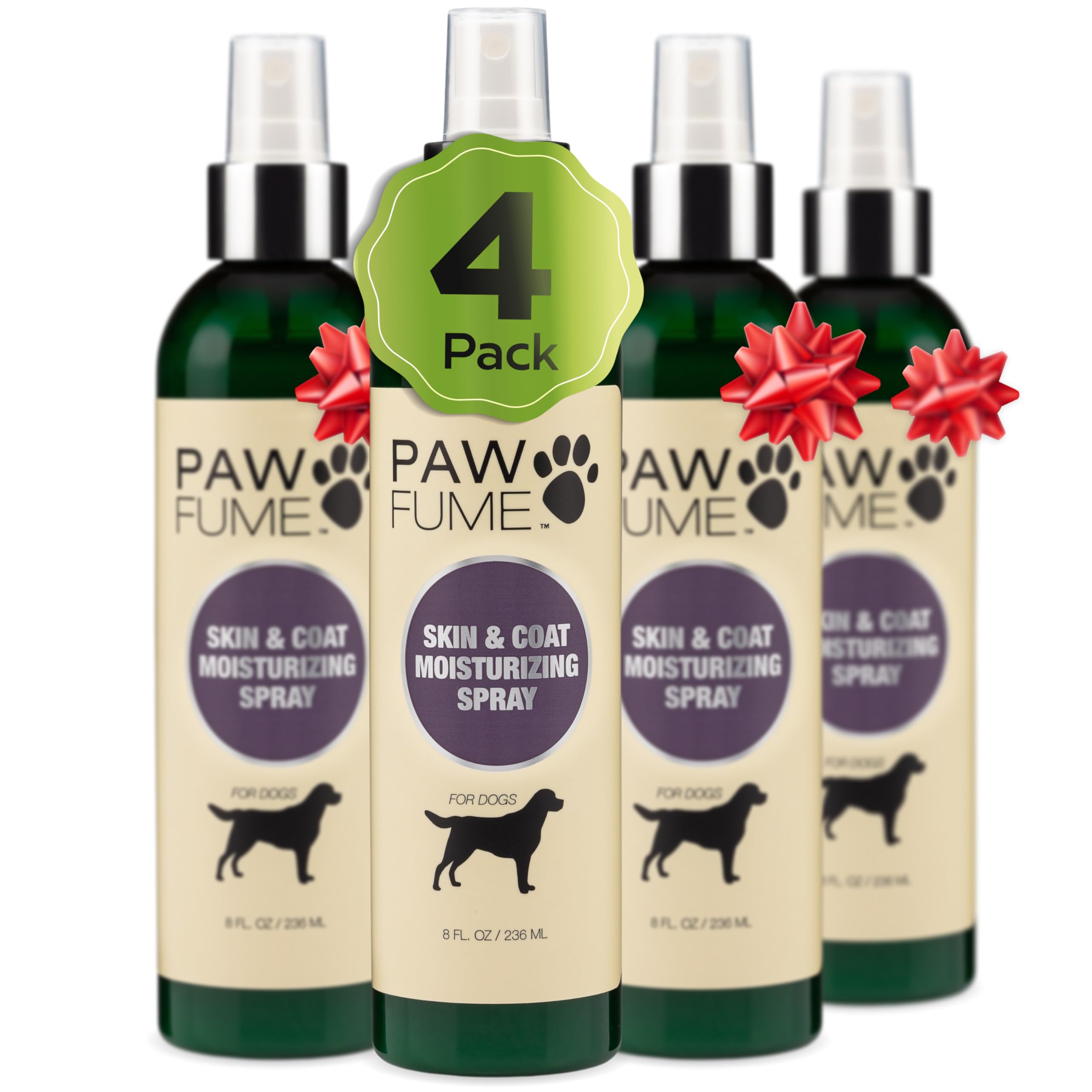 PAWFUME detangler bottle for dogs demonstrates a leave-in conditioning for coats