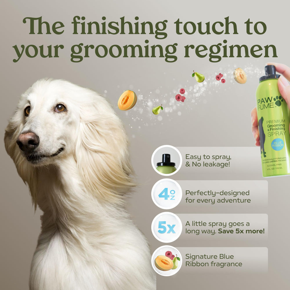 Paw Fume probiotic deodorizer spray bottle demonstrates odor neutralization at the source.