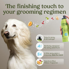 Paw Fume probiotic deodorizer spray bottle demonstrates odor neutralization at the source.