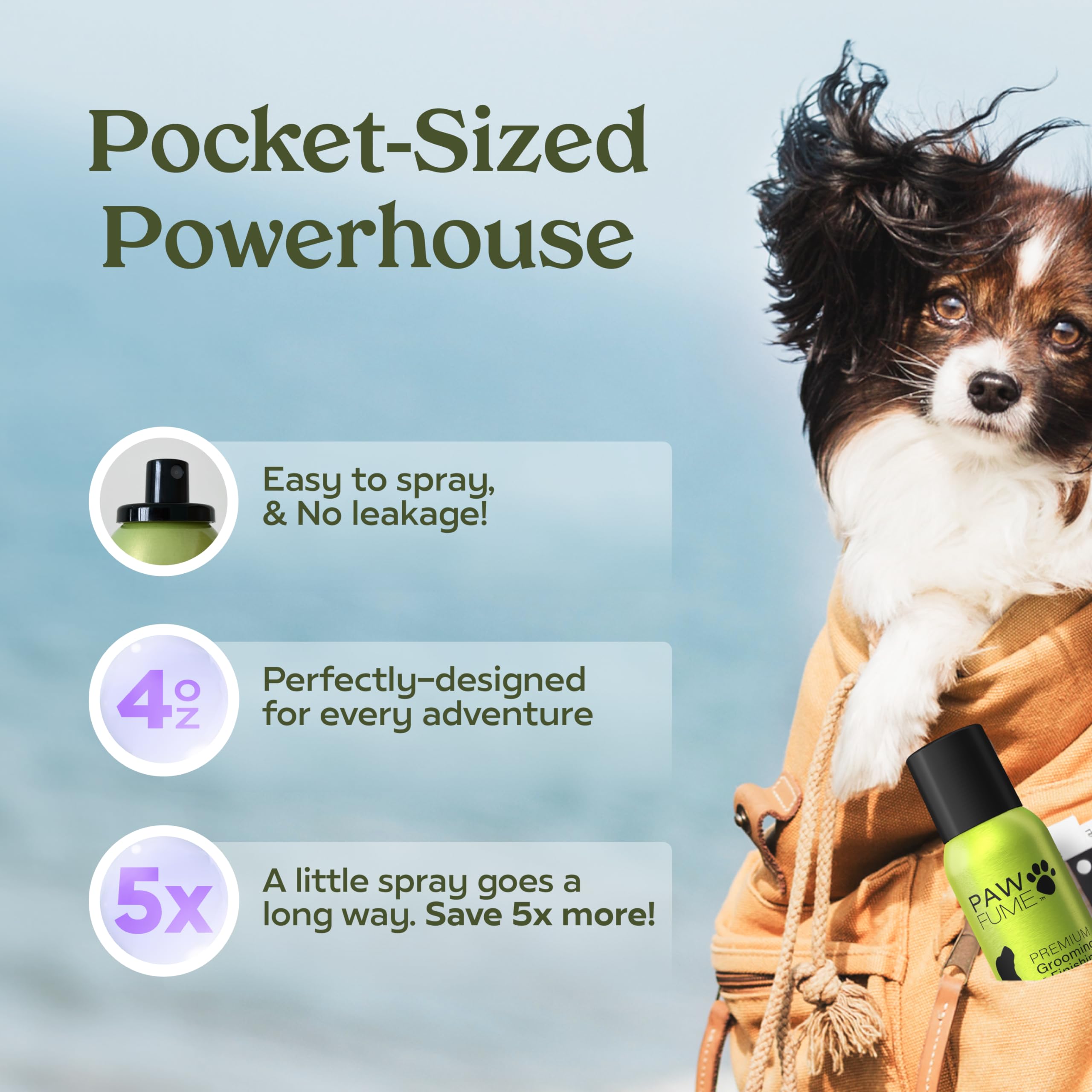 Paw Fume Probiotic Odor Neutralization for dog coat refresh at the source.