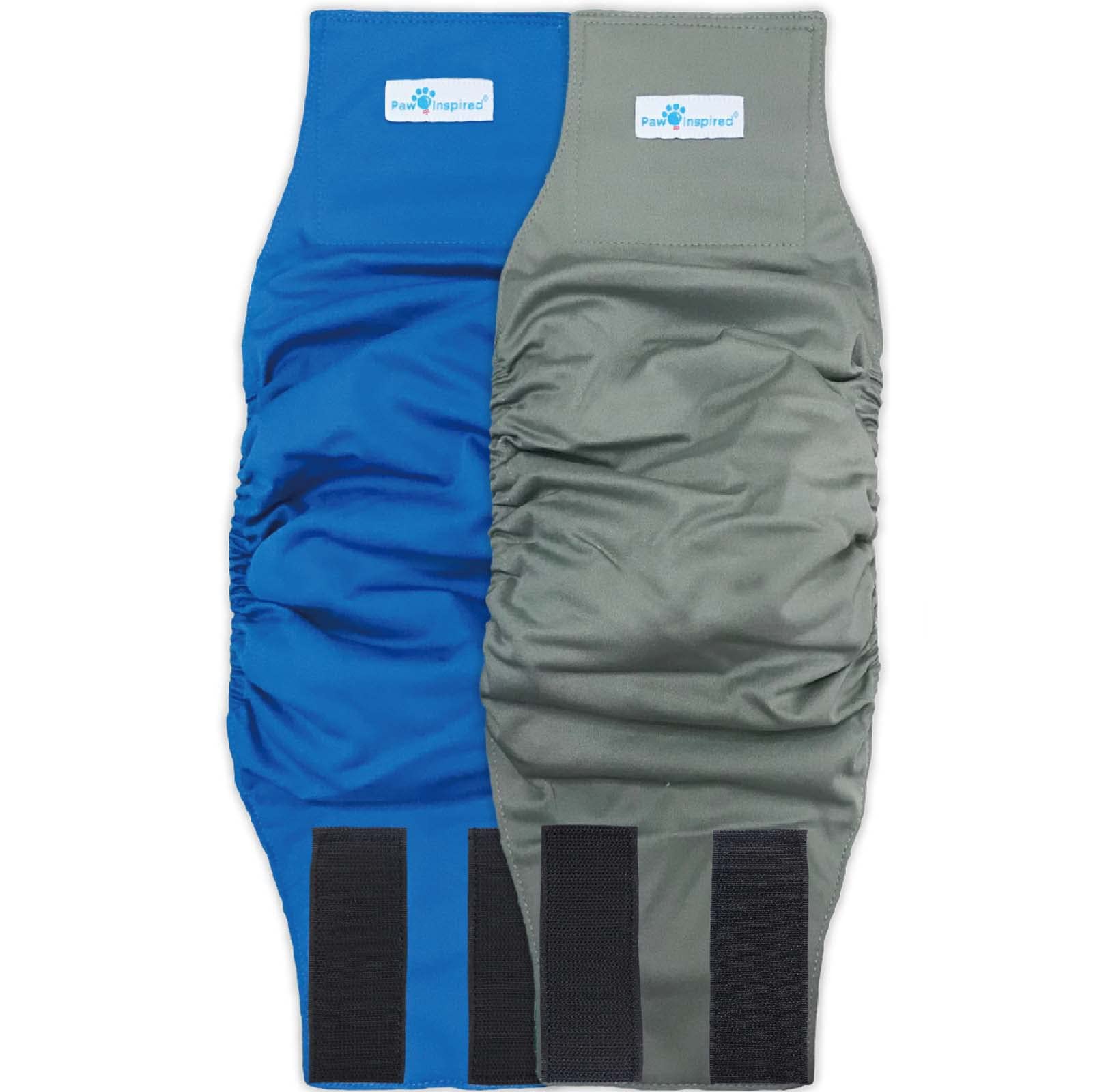 Paw Inspired belly band pack-2 on a dog provides secure protection during walks.