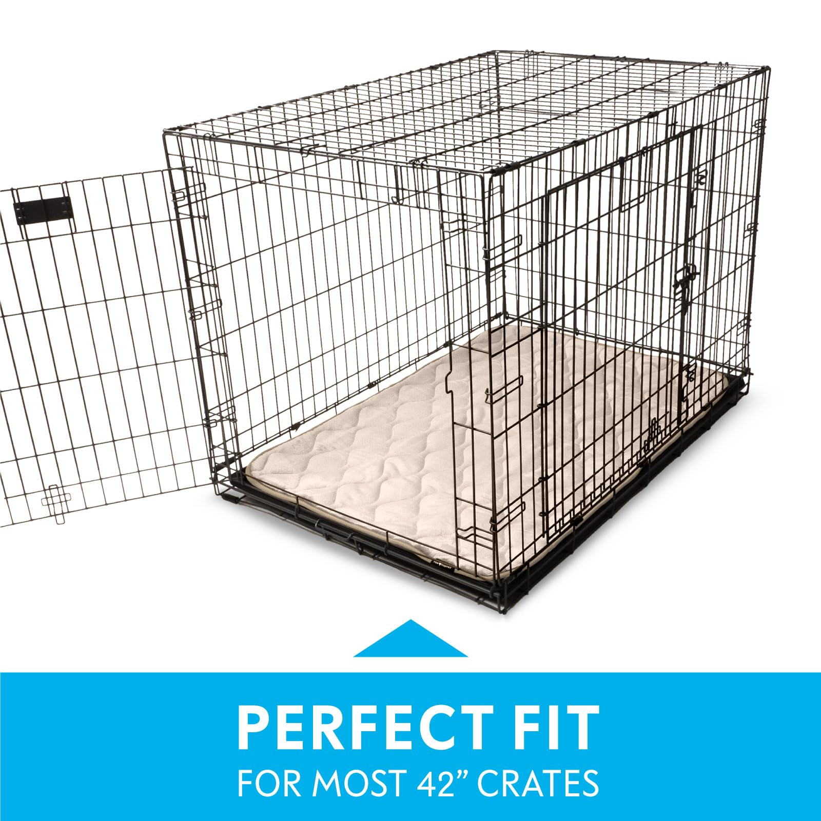 Paw Inspired crate mat absorbent core locks in moisture for drier paws and crates