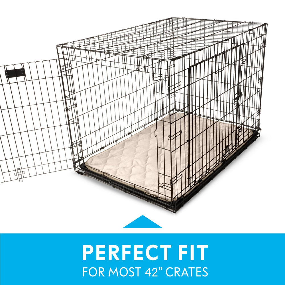 Paw Inspired crate mat absorbent core locks in moisture for drier paws and crates