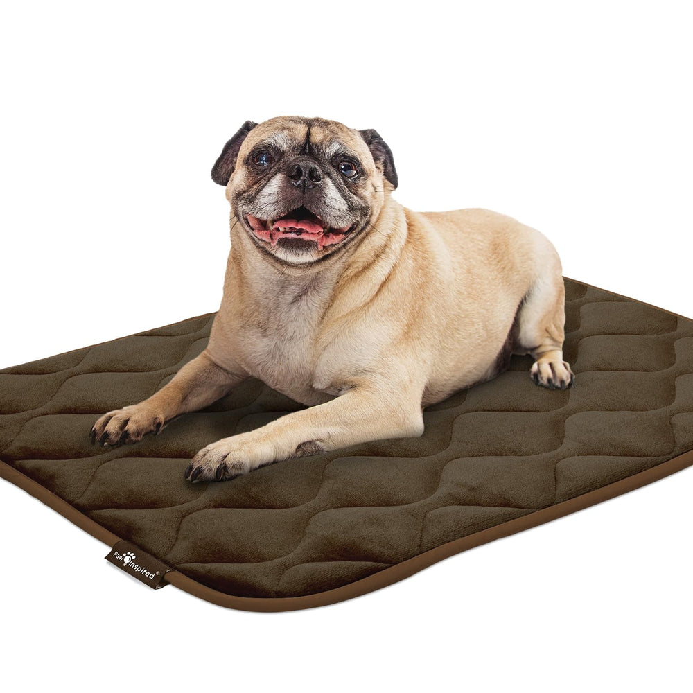 Paw Inspired crate mat machine-washable for quick cleanup.