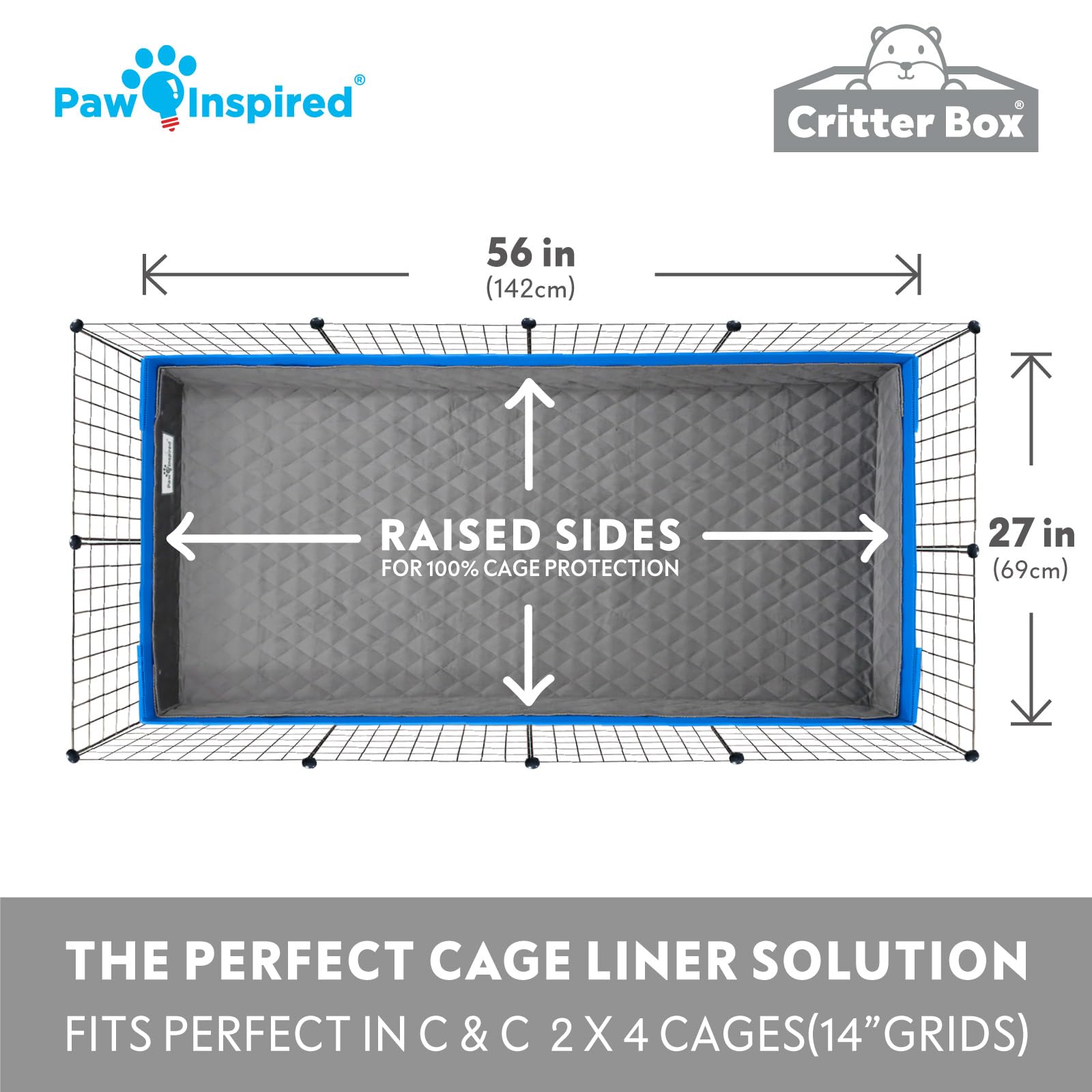 Paw Inspired Critter Box dust-free velvet fleece delivers soft, healthy bedding.
