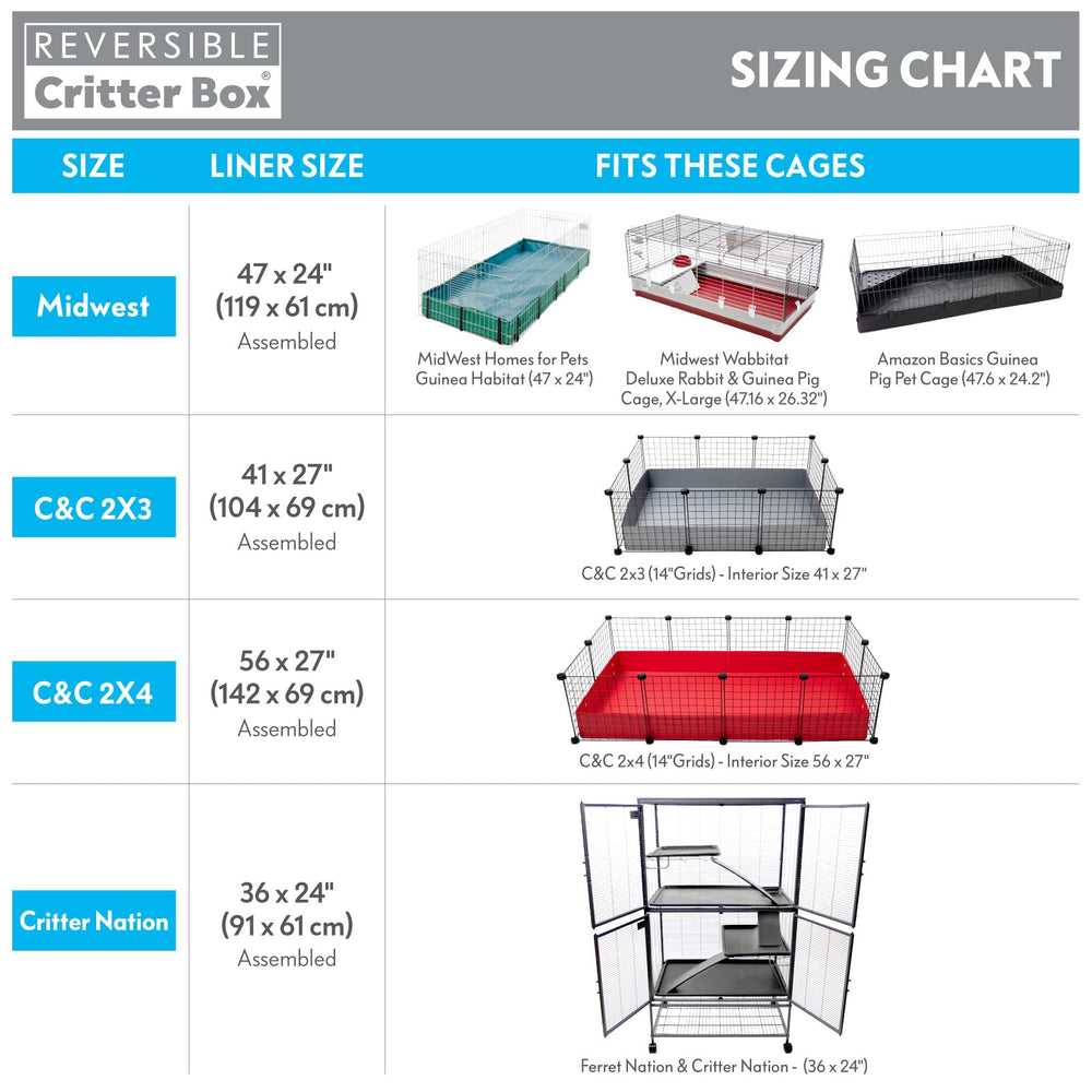 Paw Inspired Critter Box Liner Sweep-EZ fleece offers easy cleaning and dust-free comfort