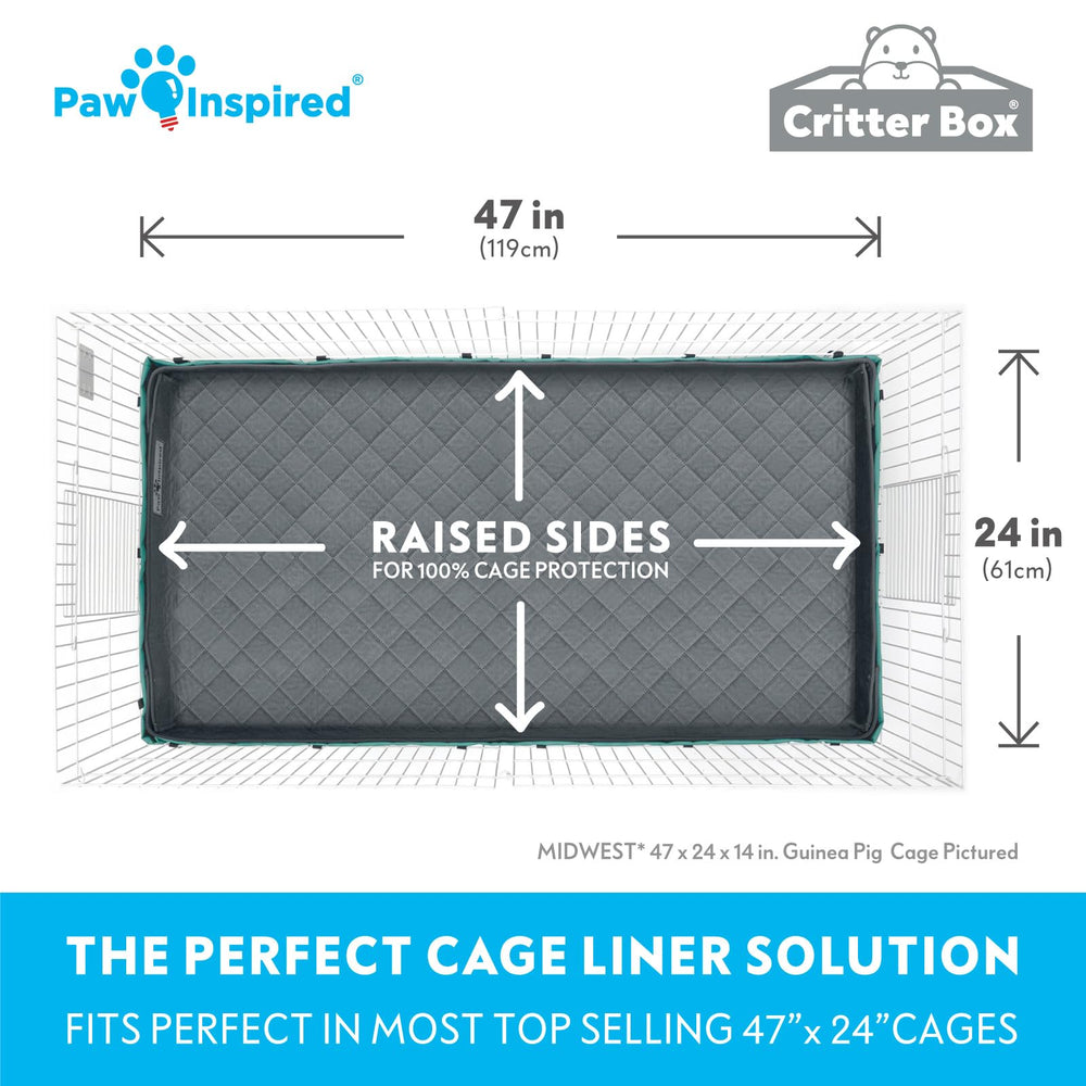 Paw Inspired Critter Box Liner waterproof seamless design reduces leaks and keeps cages tidy