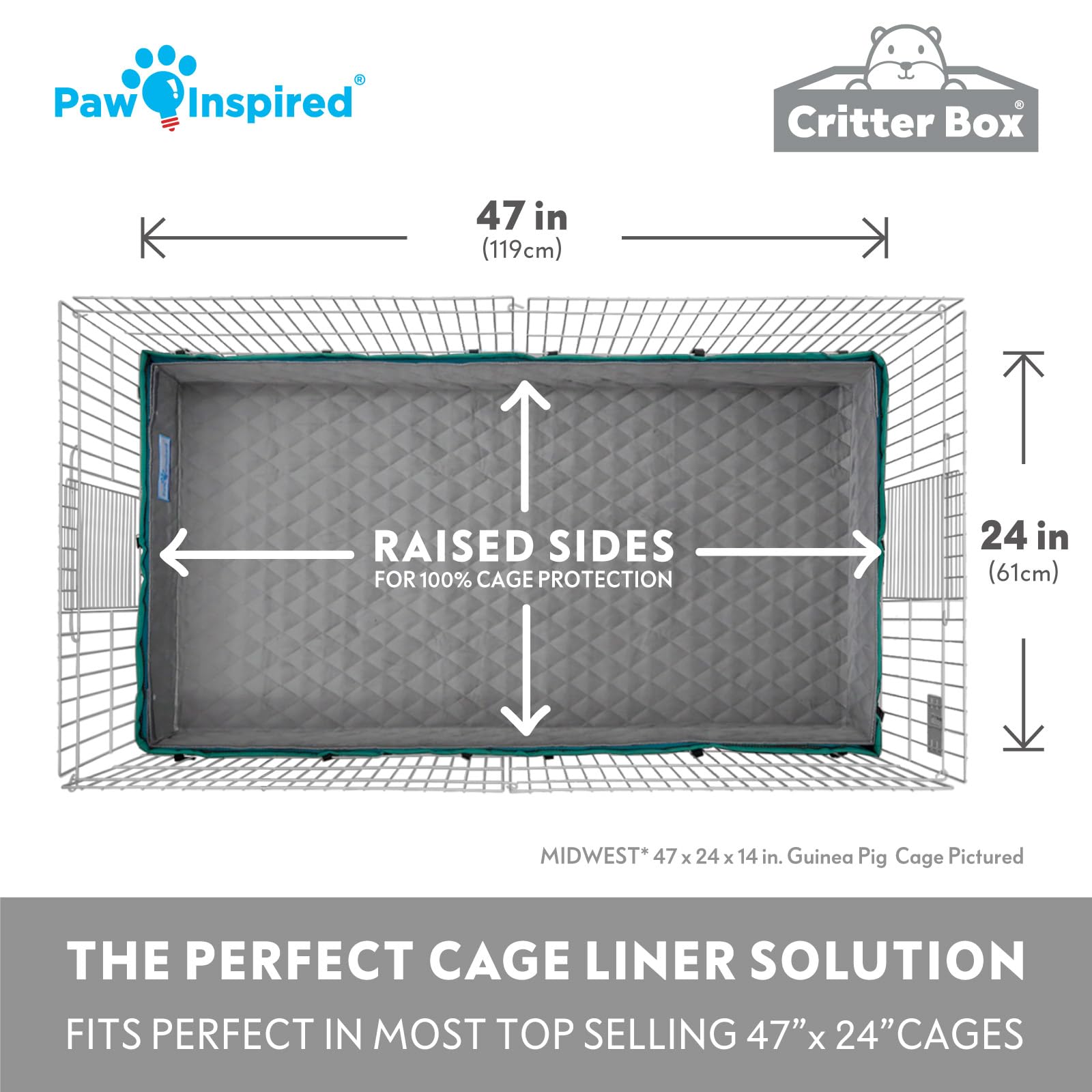 Paw Inspired Critter Box Super Absorbent Moisture Wicking dries surfaces faster.