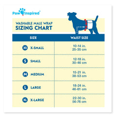 Paw Inspired reusable dog diaper closeup highlights absorbent core for incontinence protection.