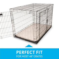Paw Inspired multi-layer crate pad absorbs moisture and reduces odors effectively.