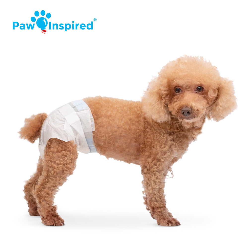 Paw Inspired diapers feature repositionable fur-resistant fasteners for secure fit on tricky shapes.