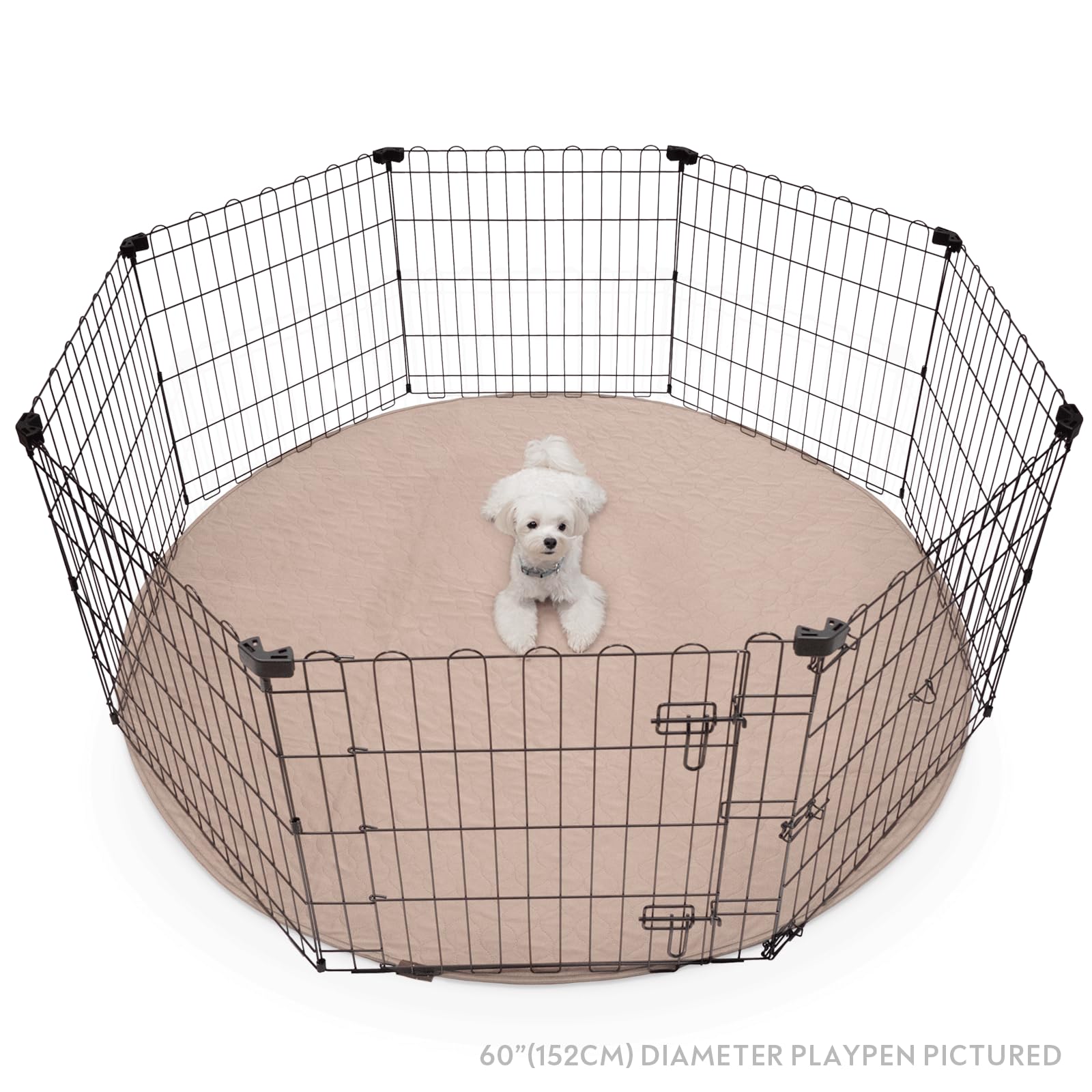 Paw Inspired round pee pad non-slip backing in action