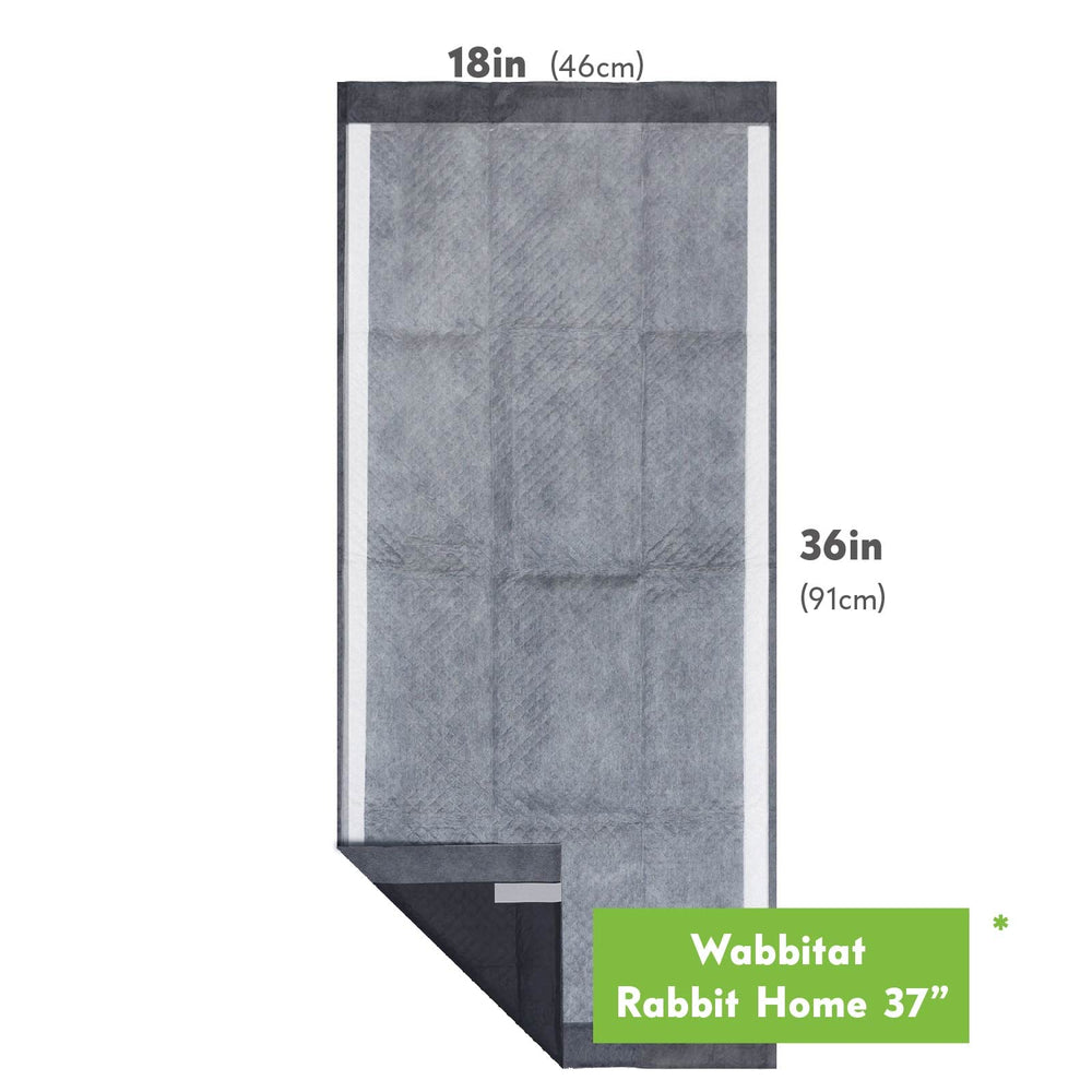 Paw Inspired Wabbitat 37-inch liners in packaging for ready-to-use, highly absorbent care.