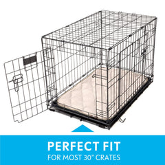 Paw Inspired crate mat anti-slip back keeps the mat stable during movement.