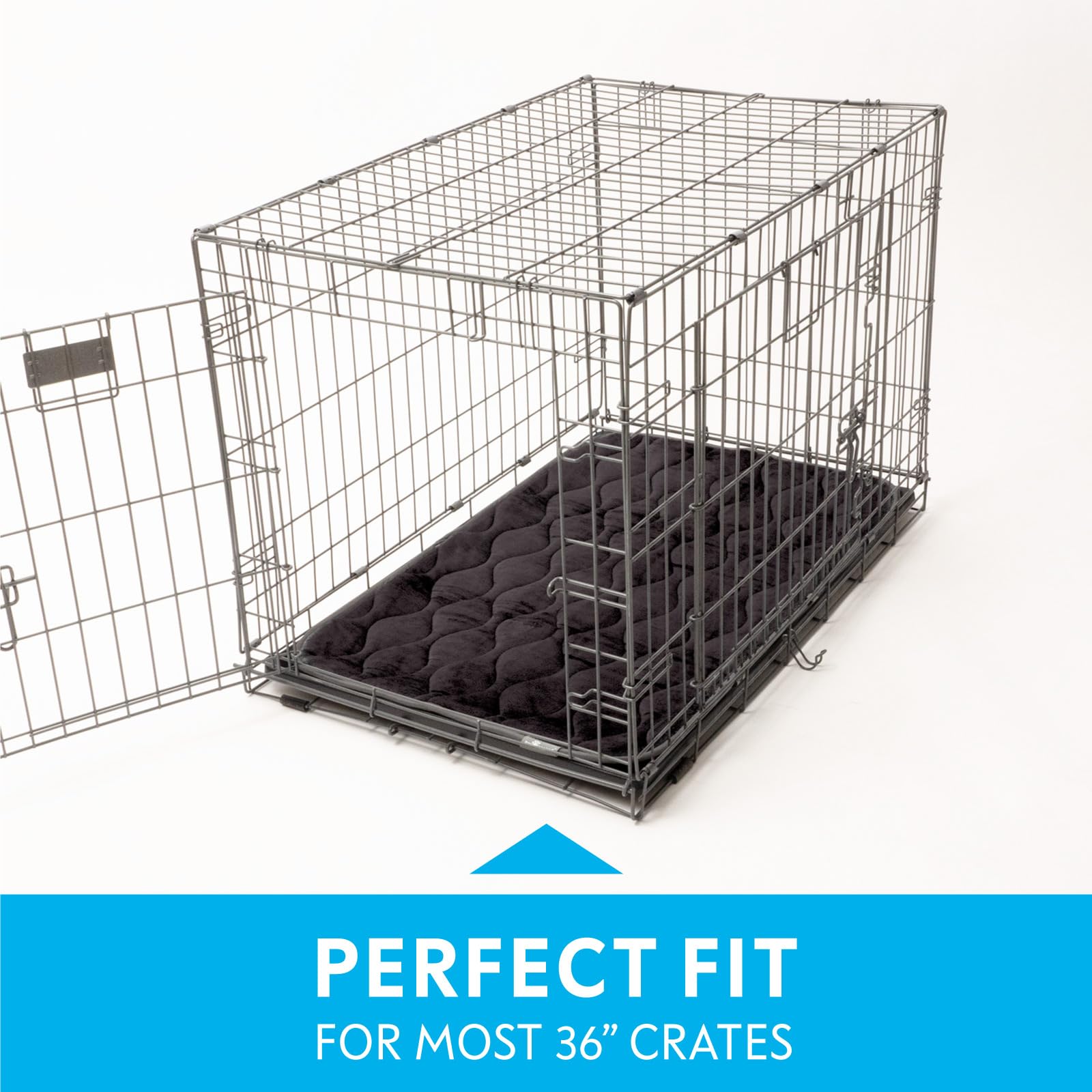 Paw Inspired crate mat gray leakproof backing protects crates and floors