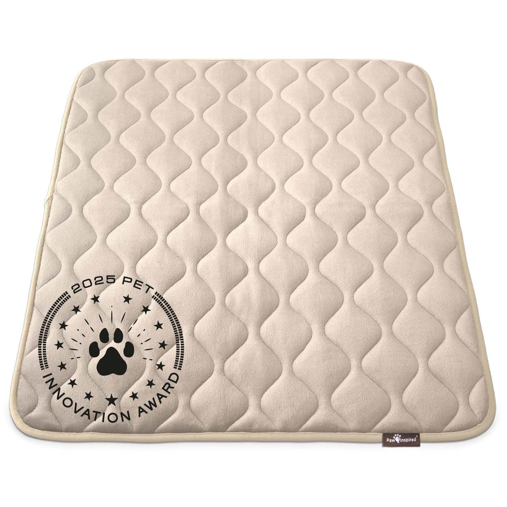 Paw Inspired washables padded crate mat velvet top provides cozy, plush comfort