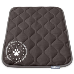 Paw Inspired crate mat gray top view highlights plush comfort for crate time