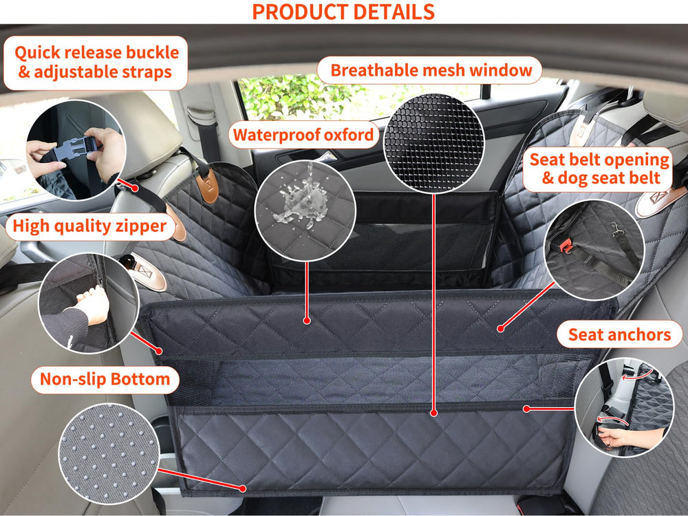 Paw Jamboree anti-slip bottom keeps extender stable on the seat.