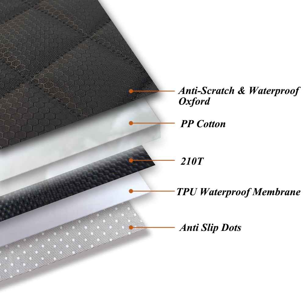 Paw Jamboree bucket-seat cover shows full-backrest coverage for versatile cars.