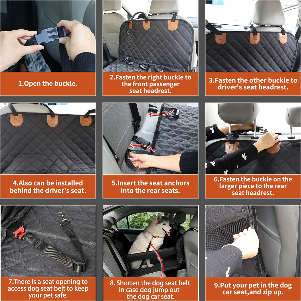 Paw Jamboree seat belt opening enables safe harness access.